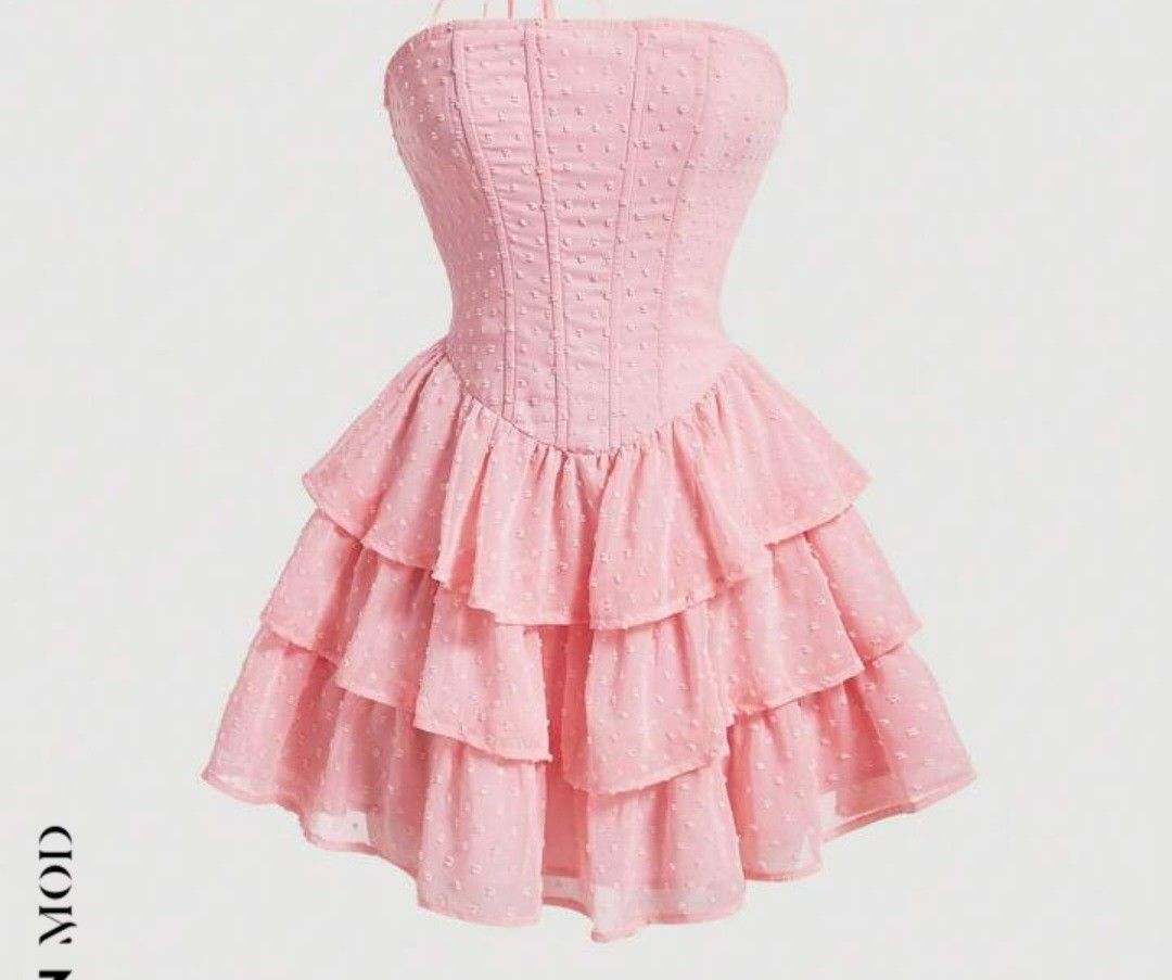 XS Shein Tube Corset Ruffle Dot Textured Dress, Women's Fashion, Dresses & Sets, Dresses on Carousell XS Shein Tube Corset Ruffle Dot Textured Dress, Women's Fashion, Dresses & Sets, Dresses on Carousell