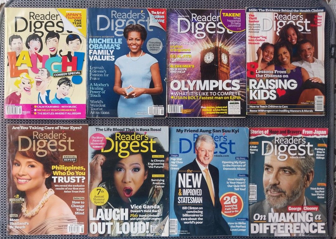 17pcs Reader's Digest Magazines (Category: Magazines) located in Balagtas. Submitted by maka_lumang.gamit77 (Listing ID 1325625788, Image 2). Description: take all 17pcs we Do lalamove or J&T.