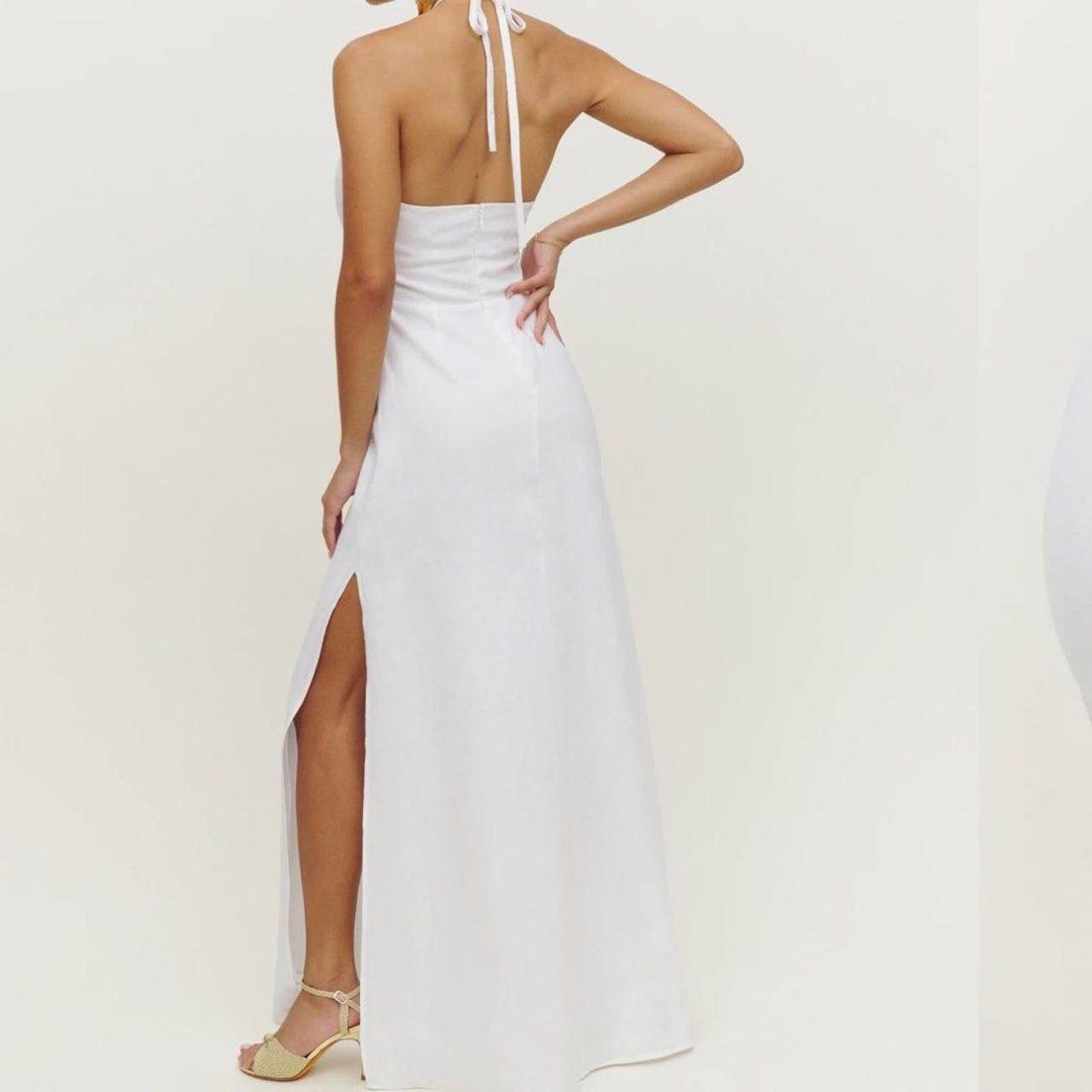 70% off BNWT Reformation Elmer linen dress white, Women's Fashion, Dresses  & Sets, Dresses on Carousell
