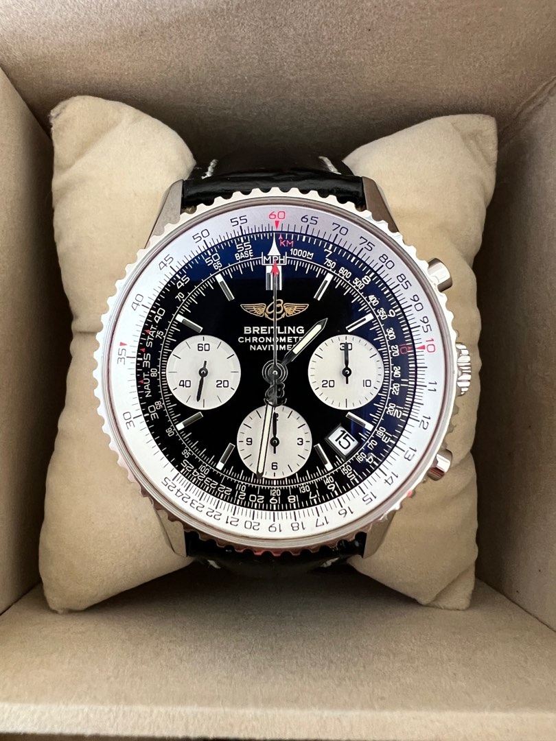 LOWEST PRICE Breitling Navitimer A23322 42mm Like New with bracelet. Reverse Panda Luxury Watches on Carousell