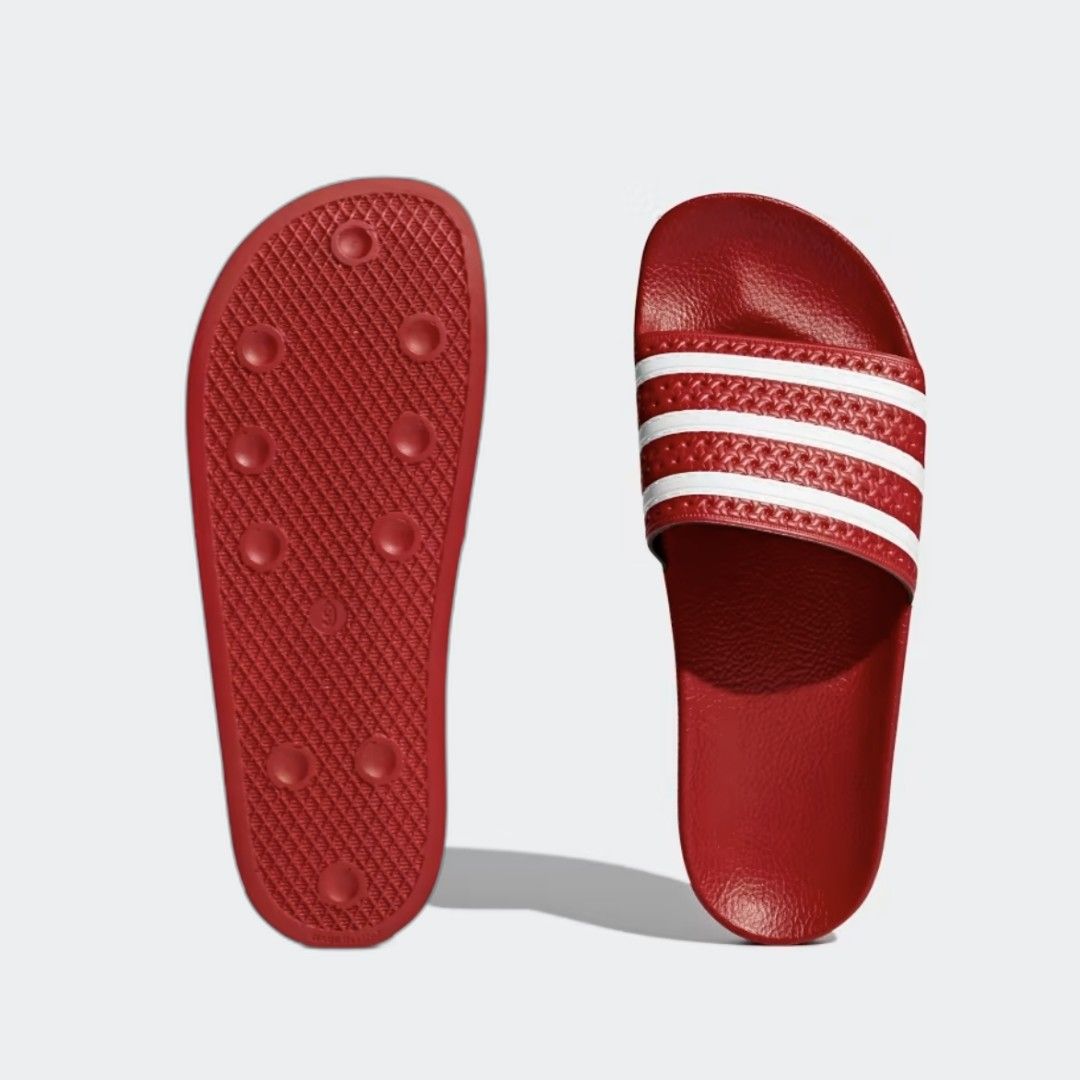 Adidas slippers bordeaux rood clearance