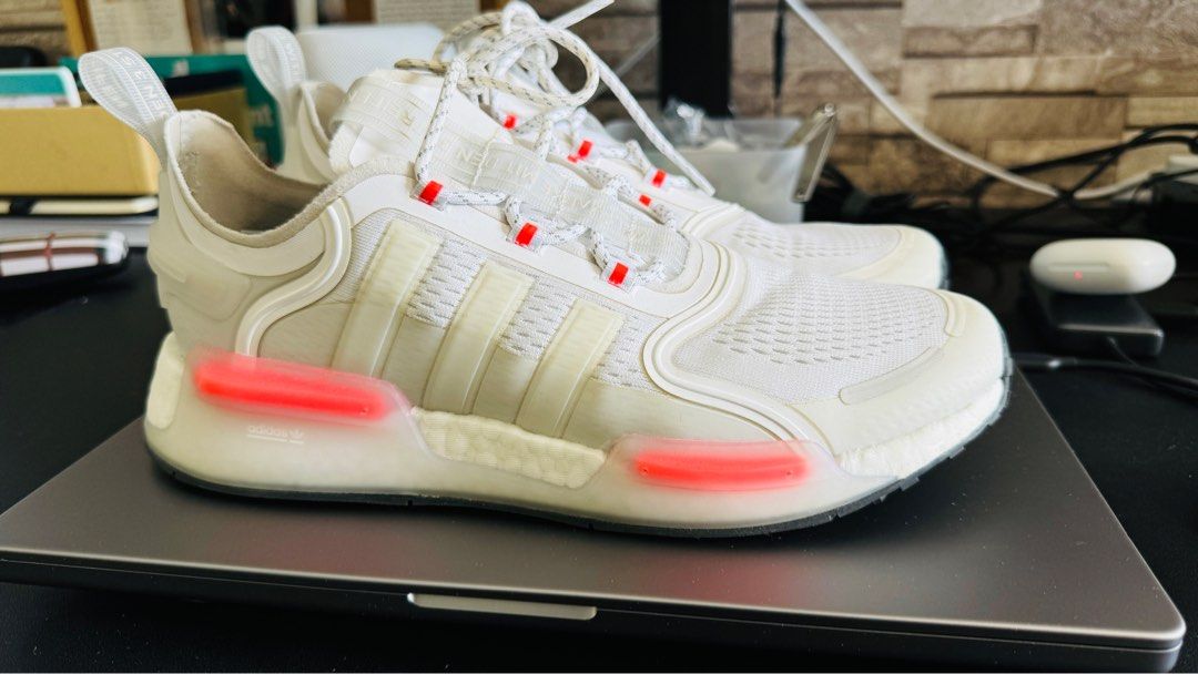 adidas gazelle silver green womens Shop White Mens NMD V3 Lace Up Sneakers – Shoebacca main image 1