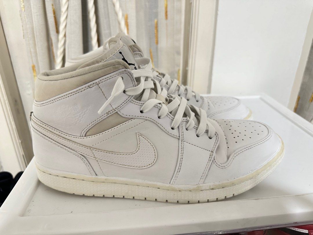 mid triple white jordan 15 mid white