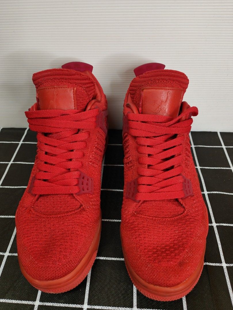 Red flyknit jordan 4 cheap