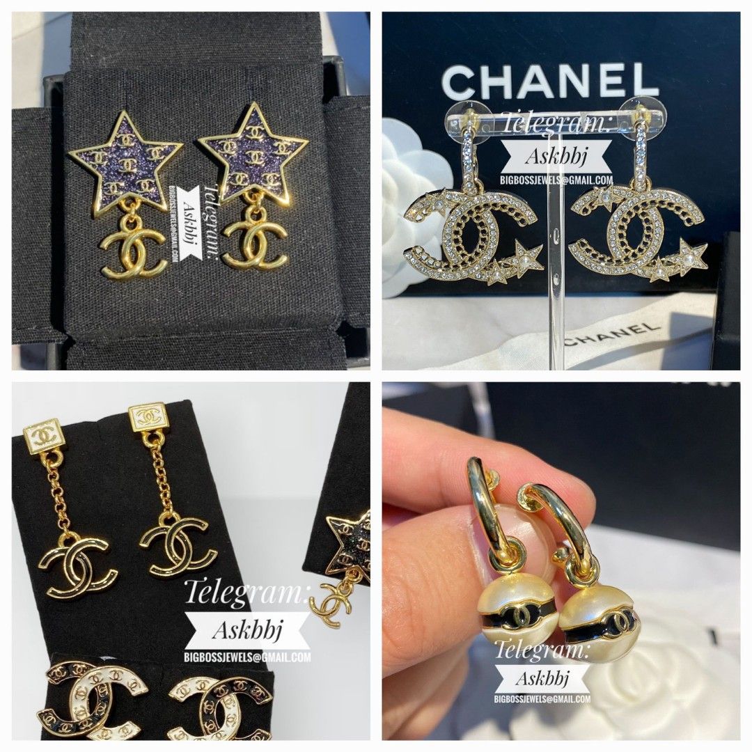 Chanel earrings new collection best sale