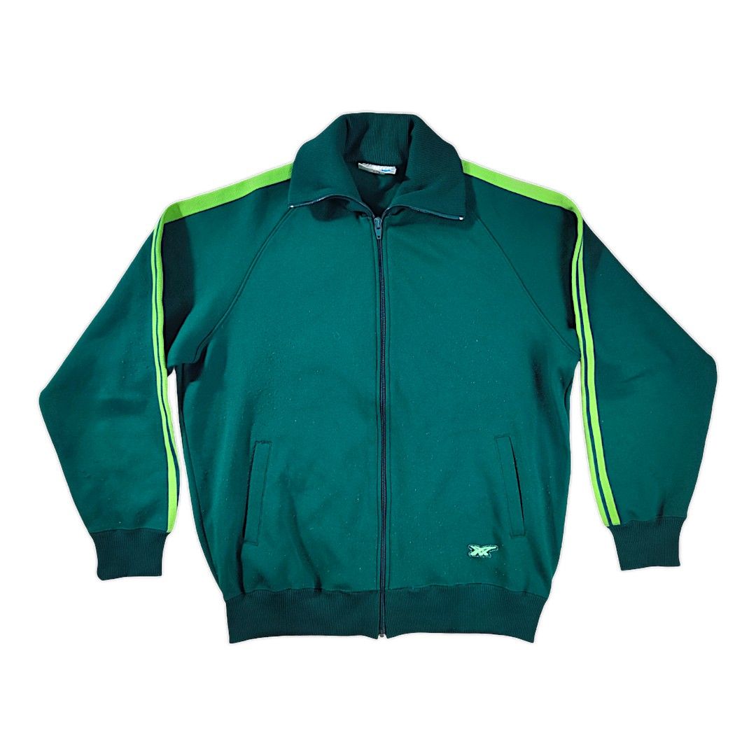 Authentic 80s ASICS ONITSUKA TIGER Green Track Jacket Sz L, Men