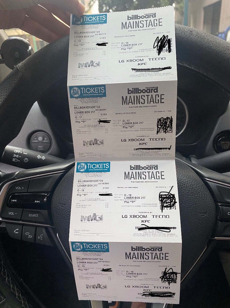 Billboard Lower Box Ticket, Tickets & Vouchers, Event Tickets on Carousell