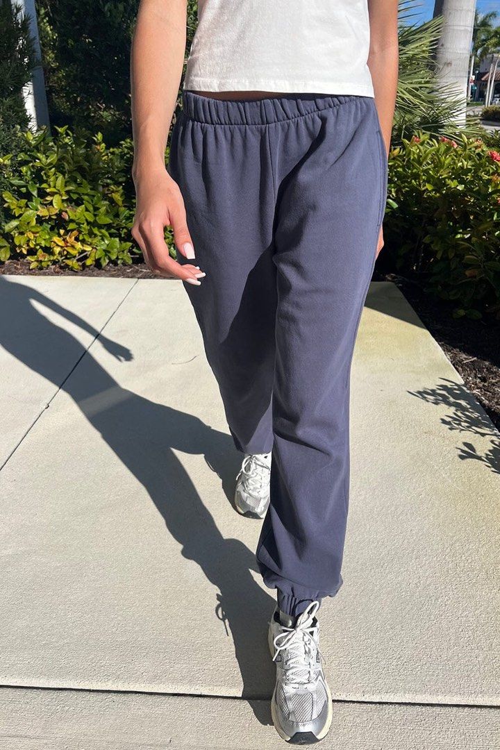 Brandy Melville Blue Rosa Cotton Sweatpants Women s Fashion Bottoms Other Bottoms on Carousell