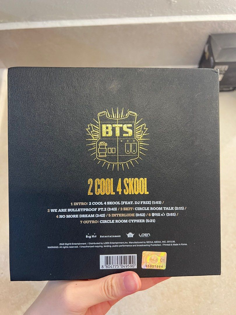 BTS 2 COOL 4 SKOOL ALBUM, Toys & Collectibles, Fan Merchandise, K