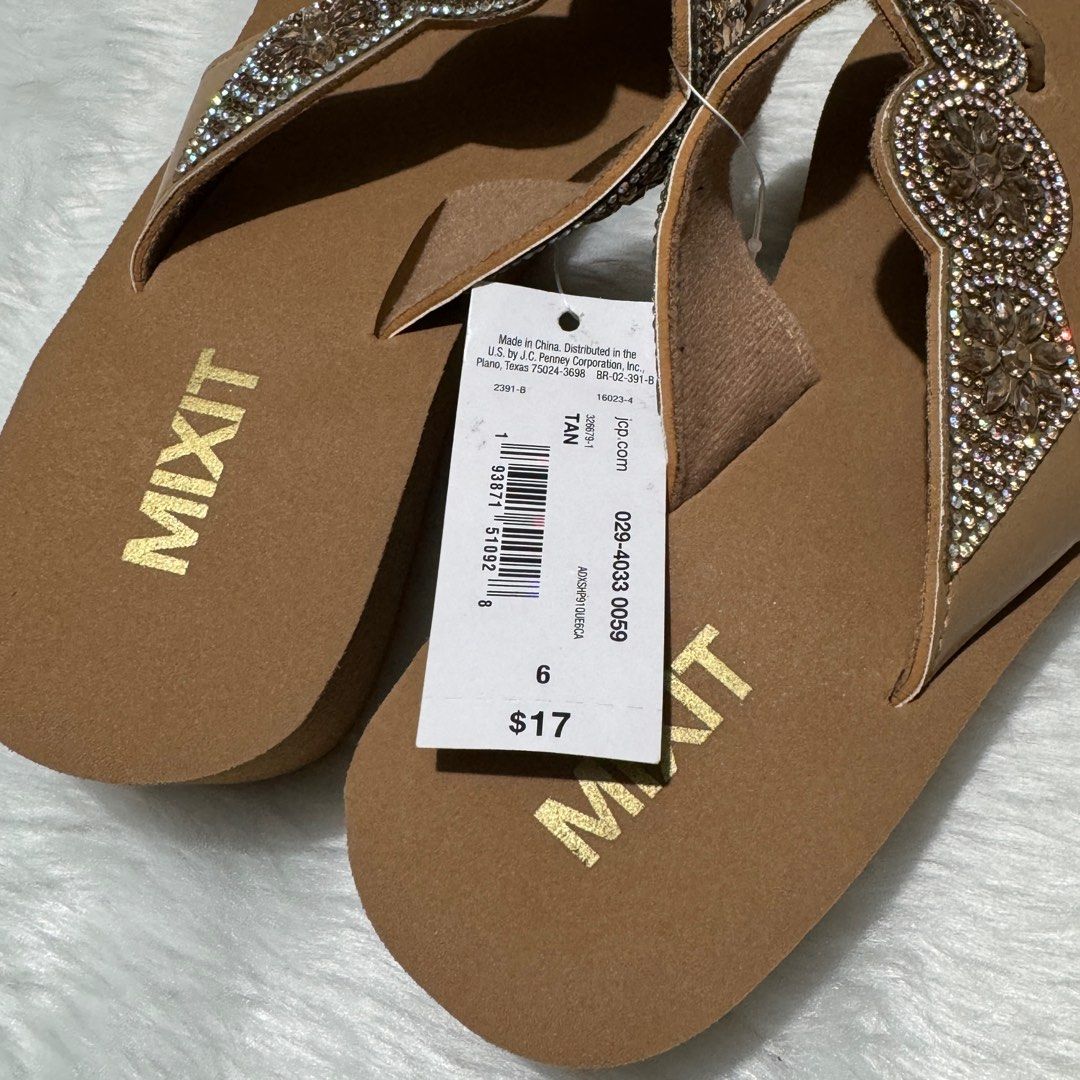 Bundle Mixit black brown embellished wedge sandals US6 Fixed price Women s Fashion Footwear Wedges on Carousell