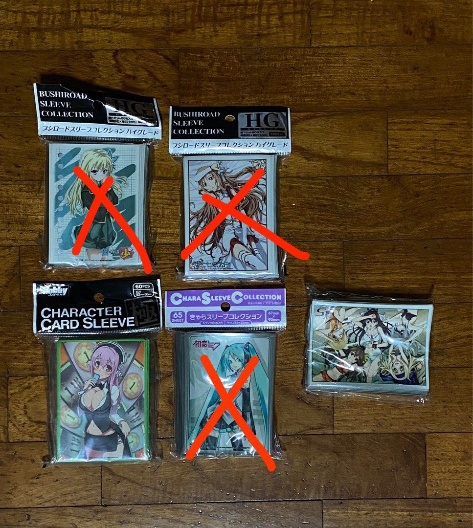 Card Sleeves. Asuna, Sena, infinite stratos,Miku,super sonico, Hobbies &  Toys, Toys & Games on Carousell