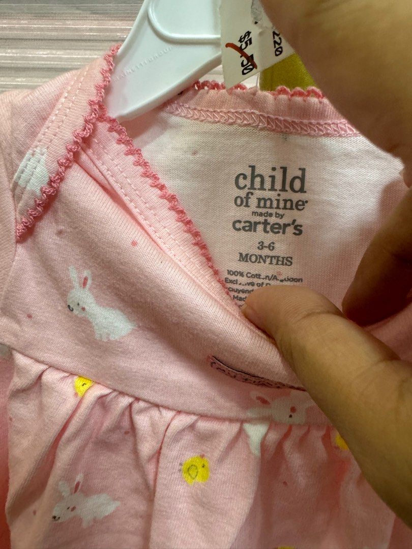 Carters pink bunny dress best sale