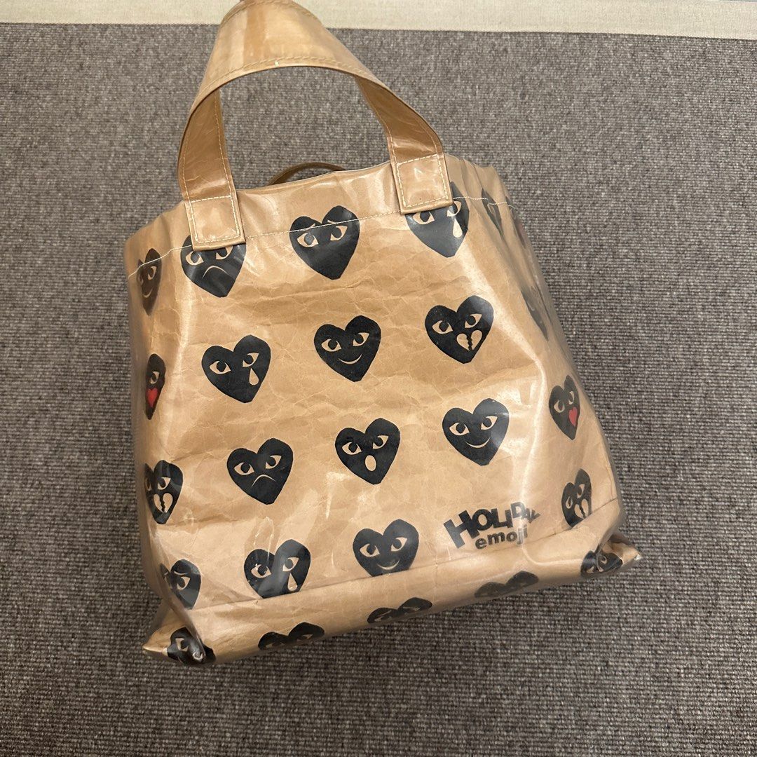 Comme des garcons holiday emoji tote bag outlet