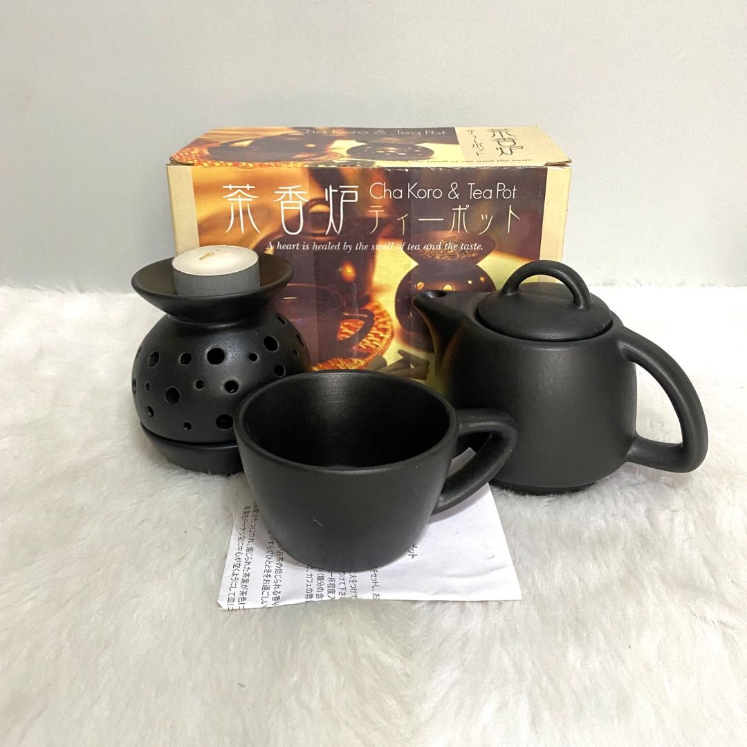 Cha Koro & Teapot Black Teapot Candle Holder Set (Category: Coffee & Tea Tableware) located in Consolacion. Submitted by posh_avenue_home (Listing ID 1325756973, Image 2). Description: New with box. From Japan. P450 per set. 2 sets available..