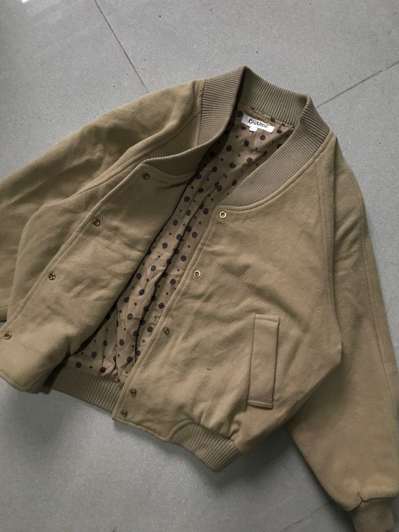 Charge Khakhi Cardigan Bomber Type Jacket Men s Fashion Coats Jackets and Outerwear on Carousell