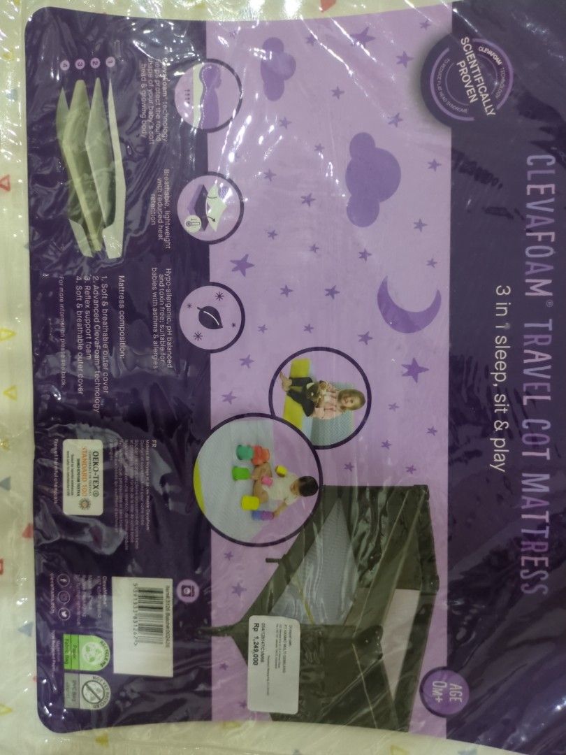 Clevamama foam 3 in 1 travel cot mattress cheap