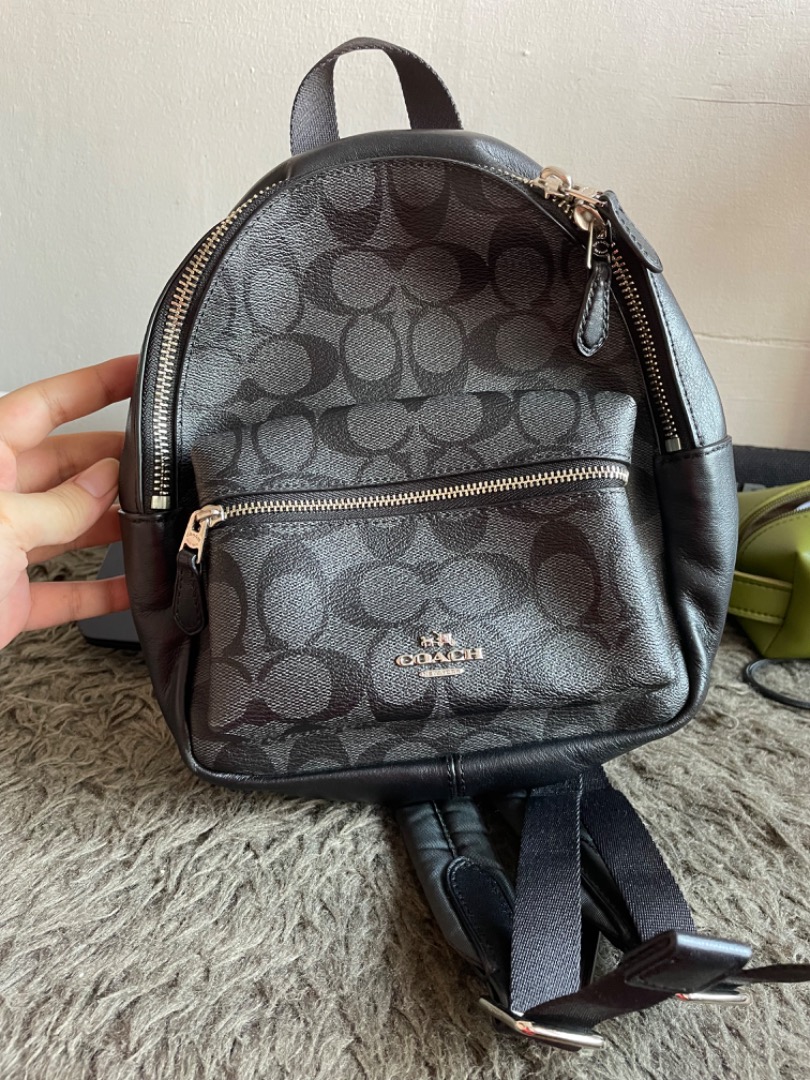 Coach mini charlie backpack black store