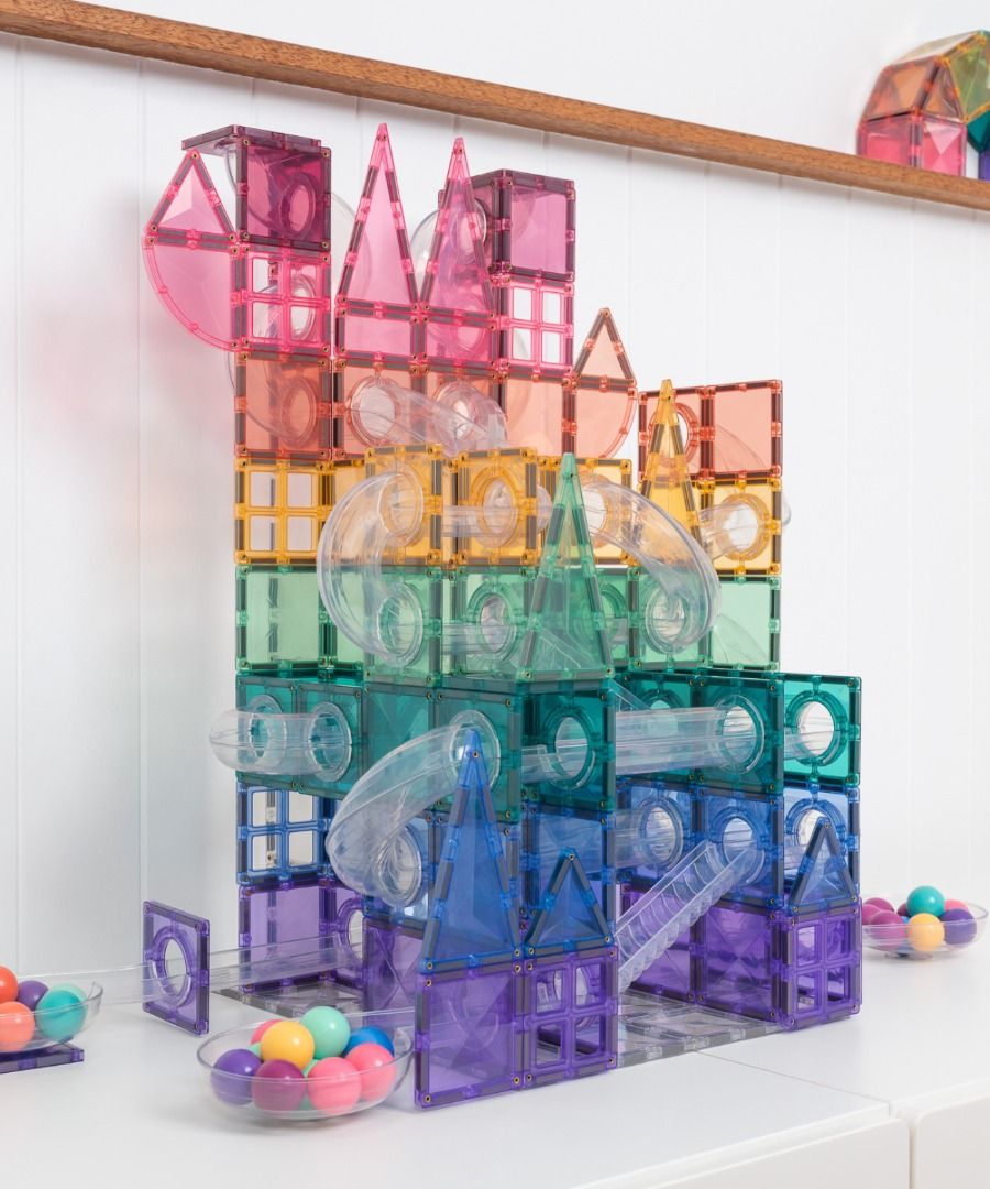 コネクティクス パステル106 Piece Ball Run Pack 完売品 Connetix 106-pieces magnetic constructor - Ball Run pack