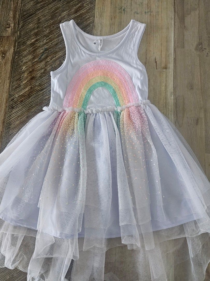 Cotton on rainbow Girl Dress Babies Kids Babies Kids Fashion on Carousell