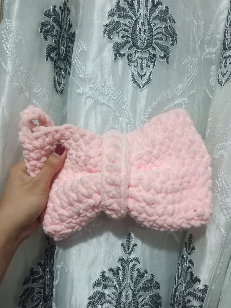 Crochet custom made bag (Category: Shoulder Bags) located in Cavite. Submitted by imdgrce (Listing ID 1325745467, Image 3). Description: Ribbon Design bag NO FLAWS, need some cleaning lang SELLERS FAVE!! GOOD FOR KIKAYS.