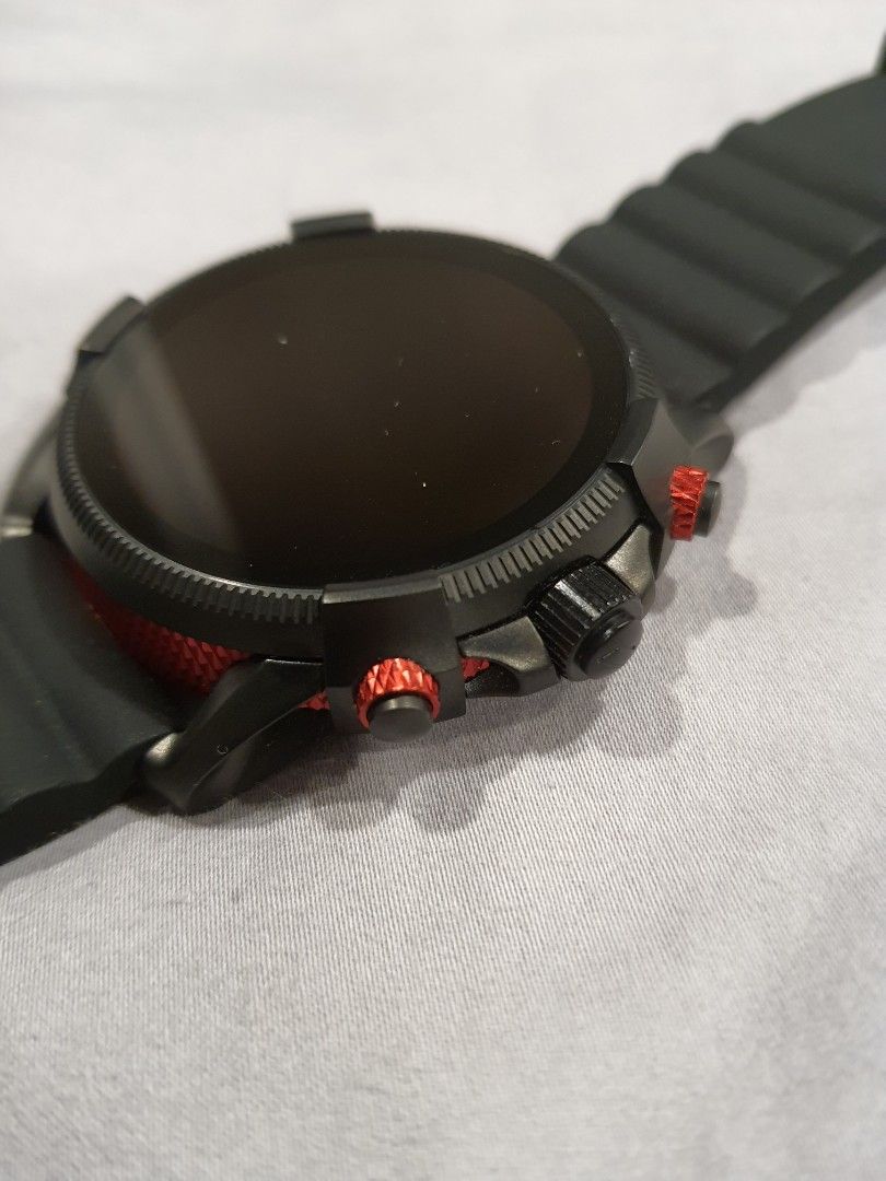 Diesel Full Guard 2.5 Smartwatch 48mm Aluminum Black IP Red