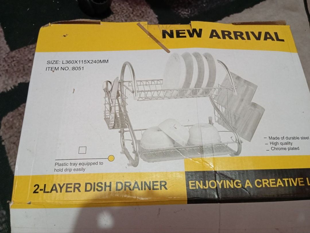 Dish Drainer BRAND NEW (Category: Dishwasher) located in Taguig. Submitted by declutterbydebbie (Listing ID 1325673176, Image 1). Description: Dish drainer for sale NEW with plastic and box.