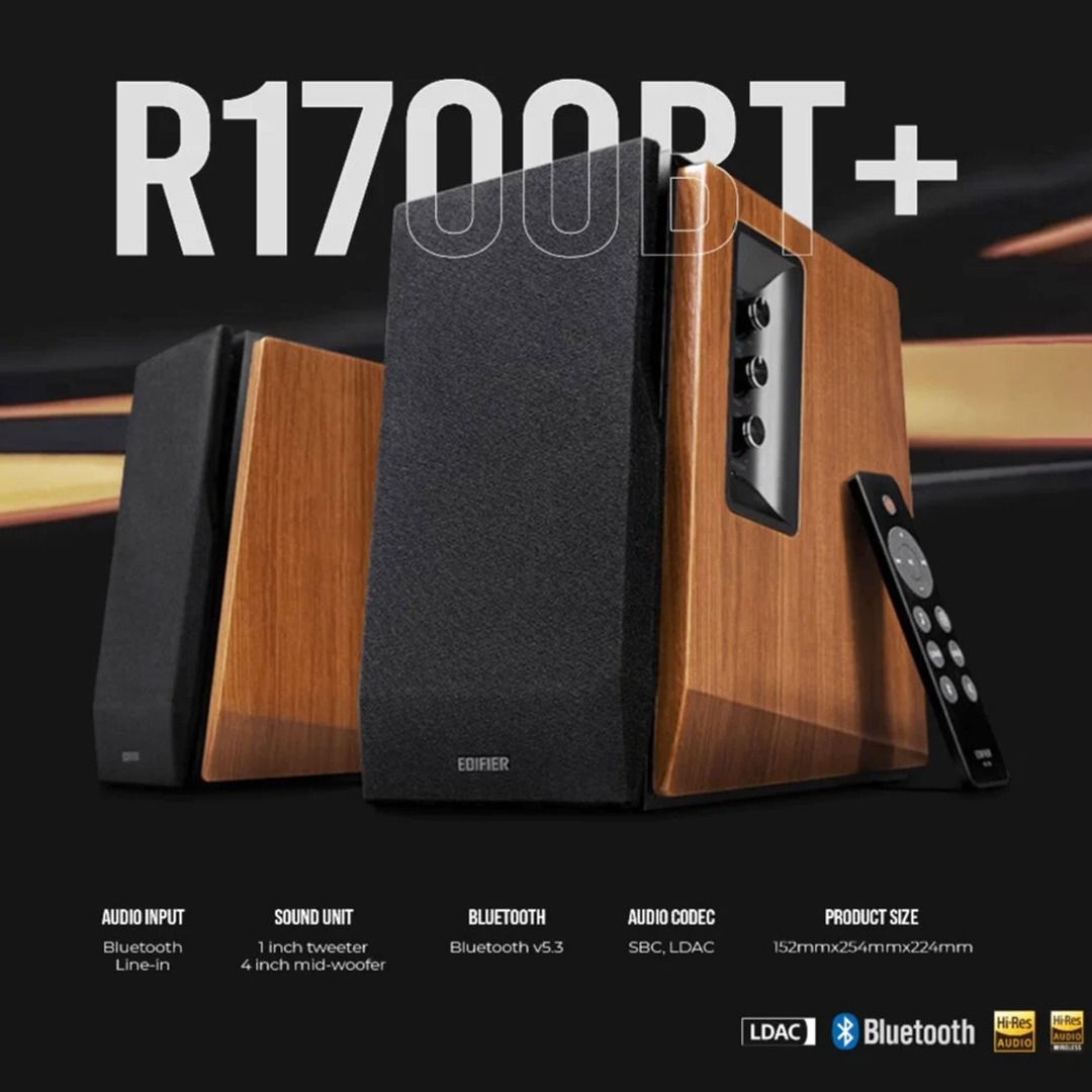(FREE DELIVERY) WTS R1700bt Plus 5.3 Bluetooth w/ LDAC Edifier Speaker R1700BT Bookshelf/Desktop/PC Bluetooth Speaker63204763690243111