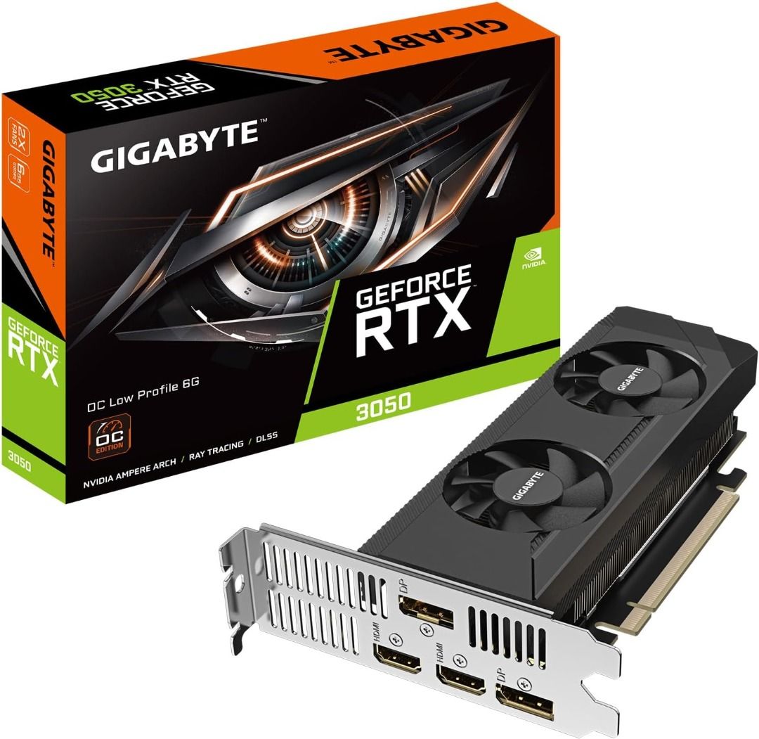GIGABYTE GeForce RTX 3050 OC Low Profile No GPU Power 6G Graphics