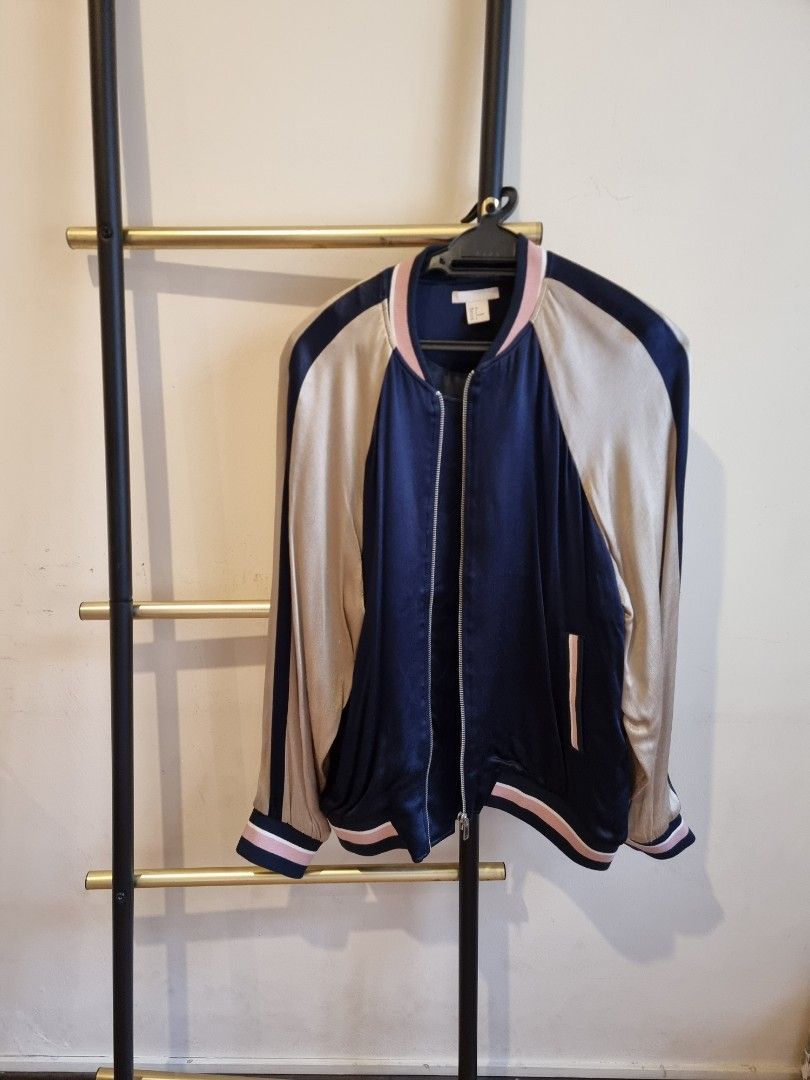 H M Embroidered Bomber Jacket
