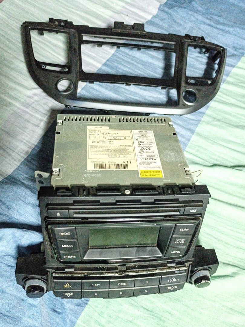 Hyundai Tucson 2017 Stock Head Unit (Category: Audio, Video, Alarm and other Electronic Accessories) located in Manila. Submitted by vendorhappy (Listing ID 1325754802, Image 1). Description: Stock Head unit with harness for Hyundai Tucson 2017 100% working. No physical defects. Fixed price Pick up delivery only Head Unit Stock Hyundai Tucson 2017.