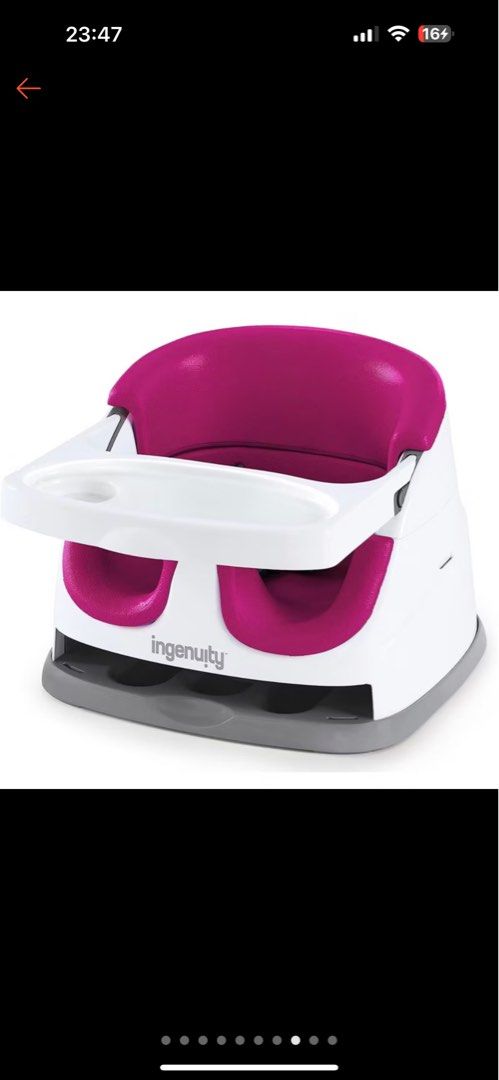 Ingenuity baby seat pink clearance