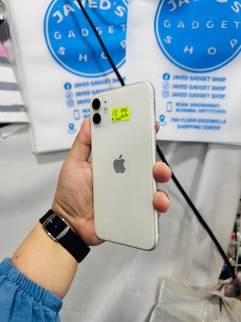 Iphone 11 64gb 87% batt FU (Category: iPhone 11 Series) located in San Juan City. Submitted by javedsgadgetshop (Listing ID 1325787922, Image 2). Description: OPEN FOR INSTALLMENT VIA CREDIT CARD/GGIVES/SPAY/BILLEASE & SWAP/TRADE-IN! BUY AND SELL! Quick Specs : Iphone 11 •64gb •NTC Variant •87% batt health •Factory Unlock •95% Smoothness •No hidden issue | No Repaired •100% Authentic | Not Refurbished •w/ OEM Charger & store warranty ❣️ - serial 