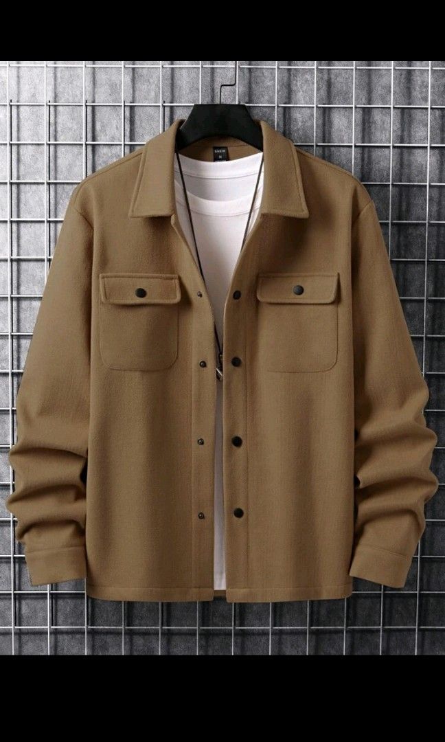 Jacket (Category: Coats, Jackets and Outerwear) located in Singapore. Submitted by smart_owl (Listing ID 1325679167, Image 3). Description: Brand new. Woven Fabric outer-coat, great for casual and winter wear. 2 colours : Dark Brown and Light Beige 100% Polyester. Selling as bought it too big..
