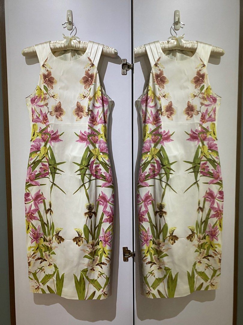 【KAREN MILLEN】Garden Floral Twill Maxi Split Prom Dress Garden Floral Twill Maxi Split Prom Dress | Karen Millen