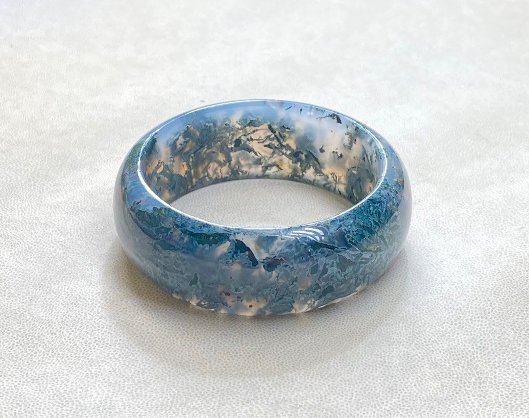 Natural Agate Bangle Size 58.4 mm Women s Fashion Jewelry Organisers Bracelets on Carousell
