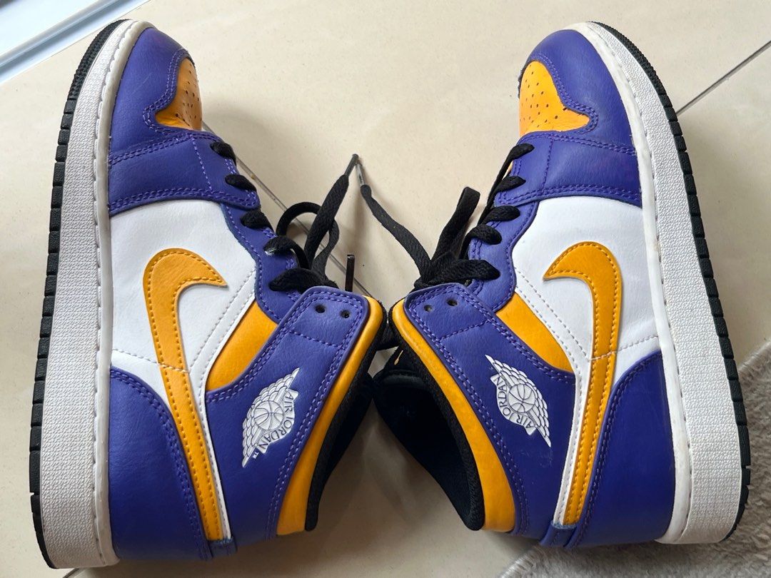 Nike Air Jordan 1 Mid Lakers sneakers US 4.5 UK 4