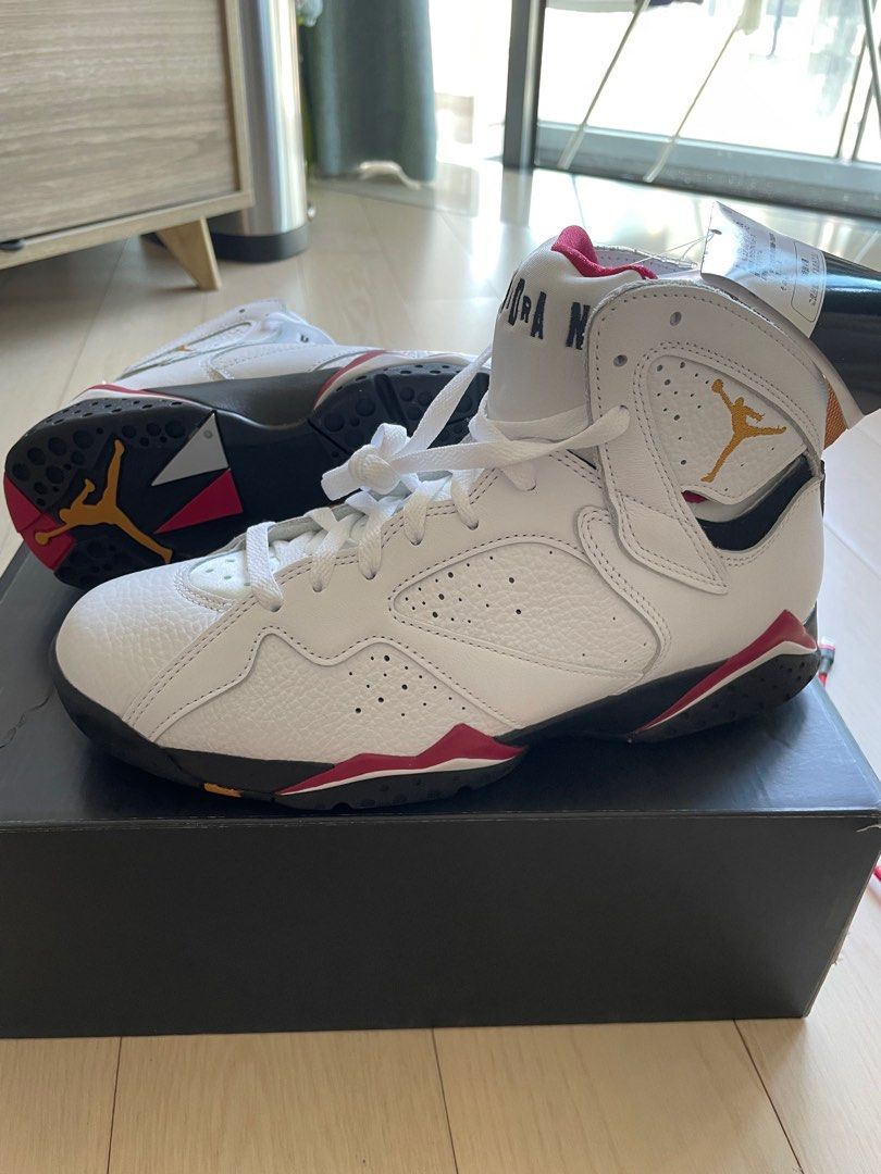 Air jordan 7 white and red cheap