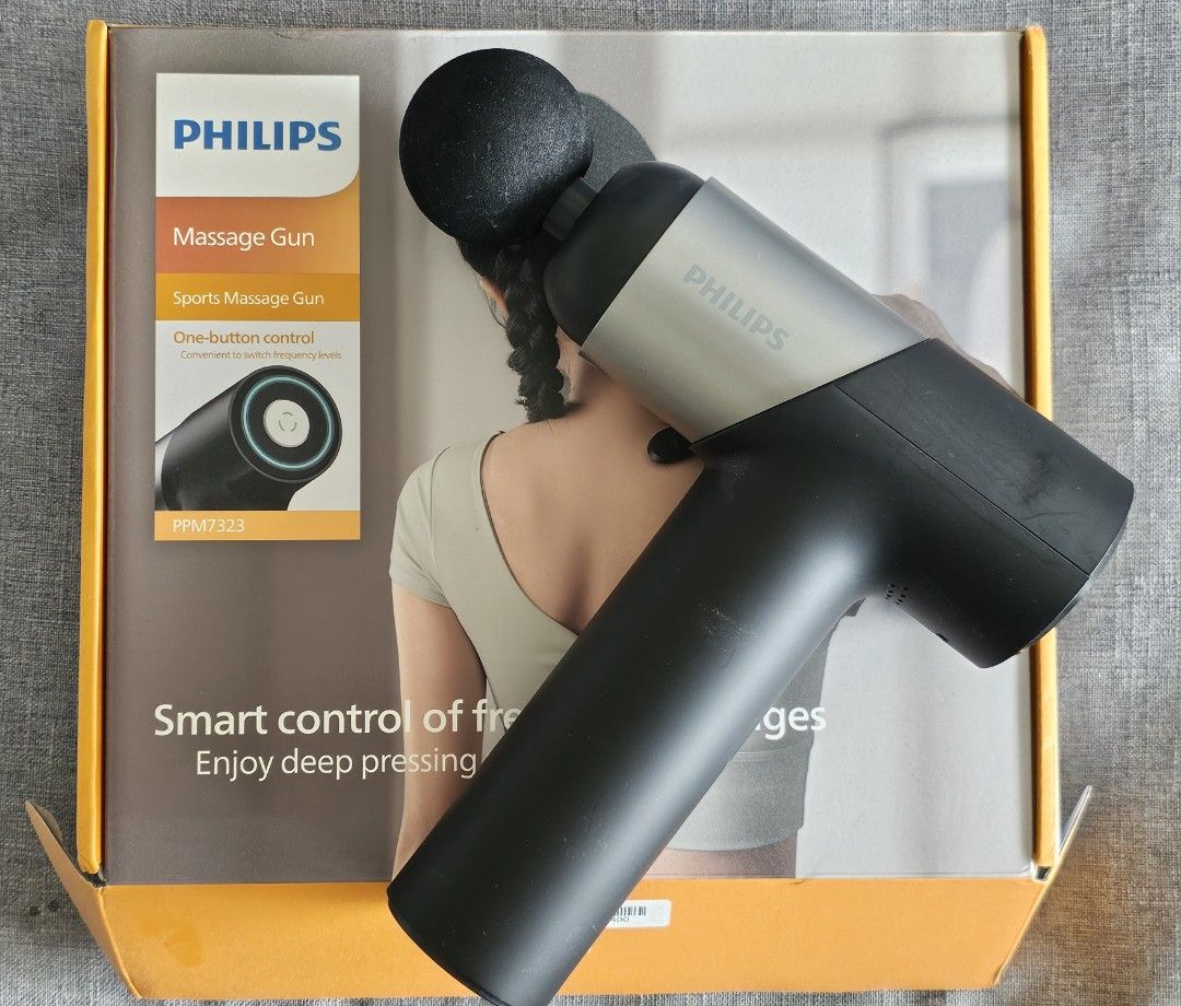 Philips Sports Massage Gun PPM7323, Health & Nutrition, Massage Devices ...
