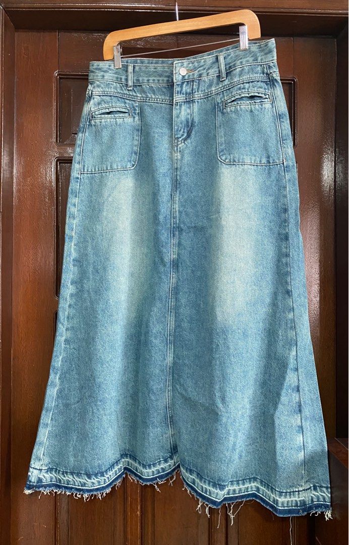 Plus size A line Maxi denim skirt 3XL Women s Fashion Bottoms Skirts on Carousell