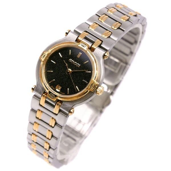 PO Japan Gucci Watch 9000L Stainless Steel x Gold Plated Gold