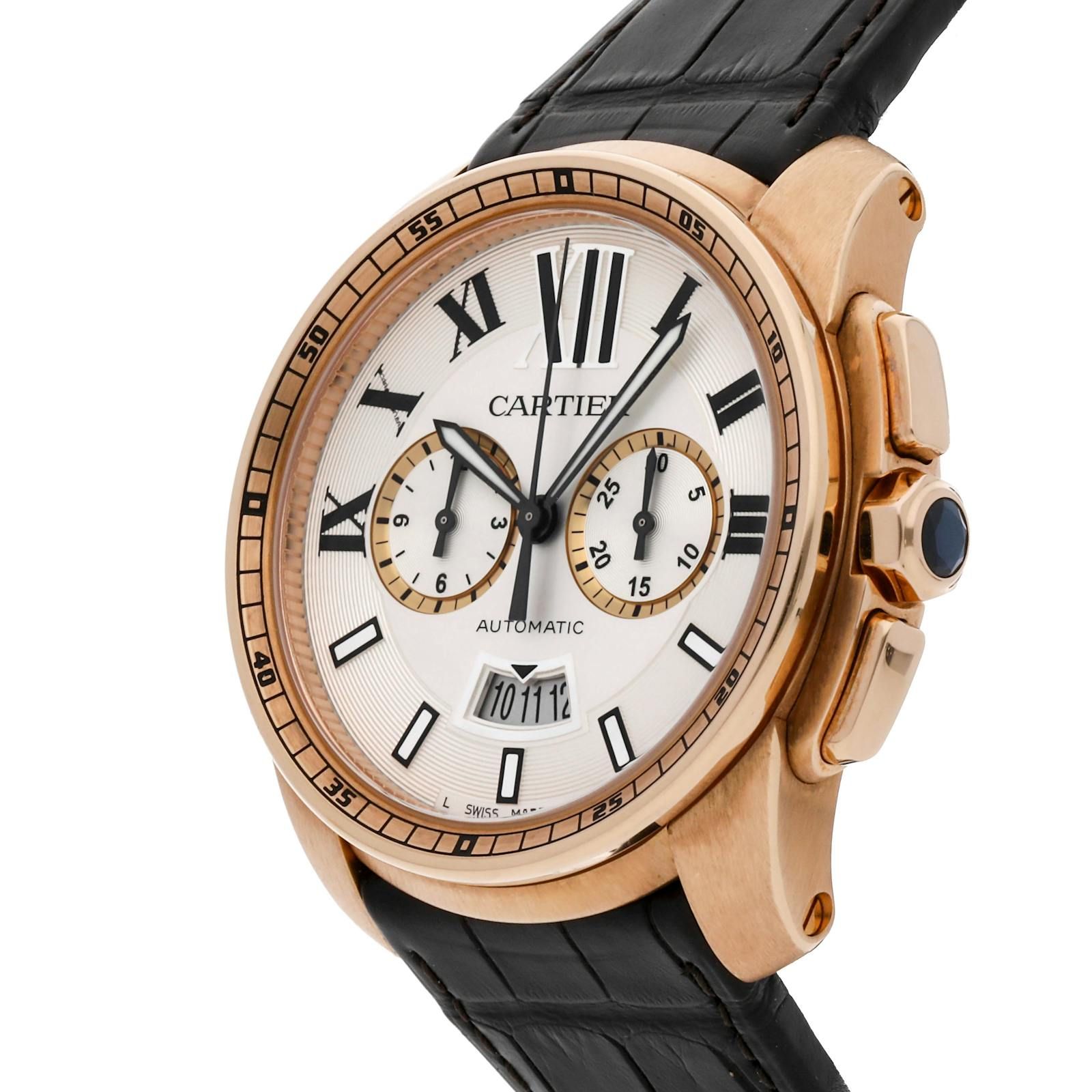 Pre Owned Cartier Calibre De Cartier Chronograph W7100044