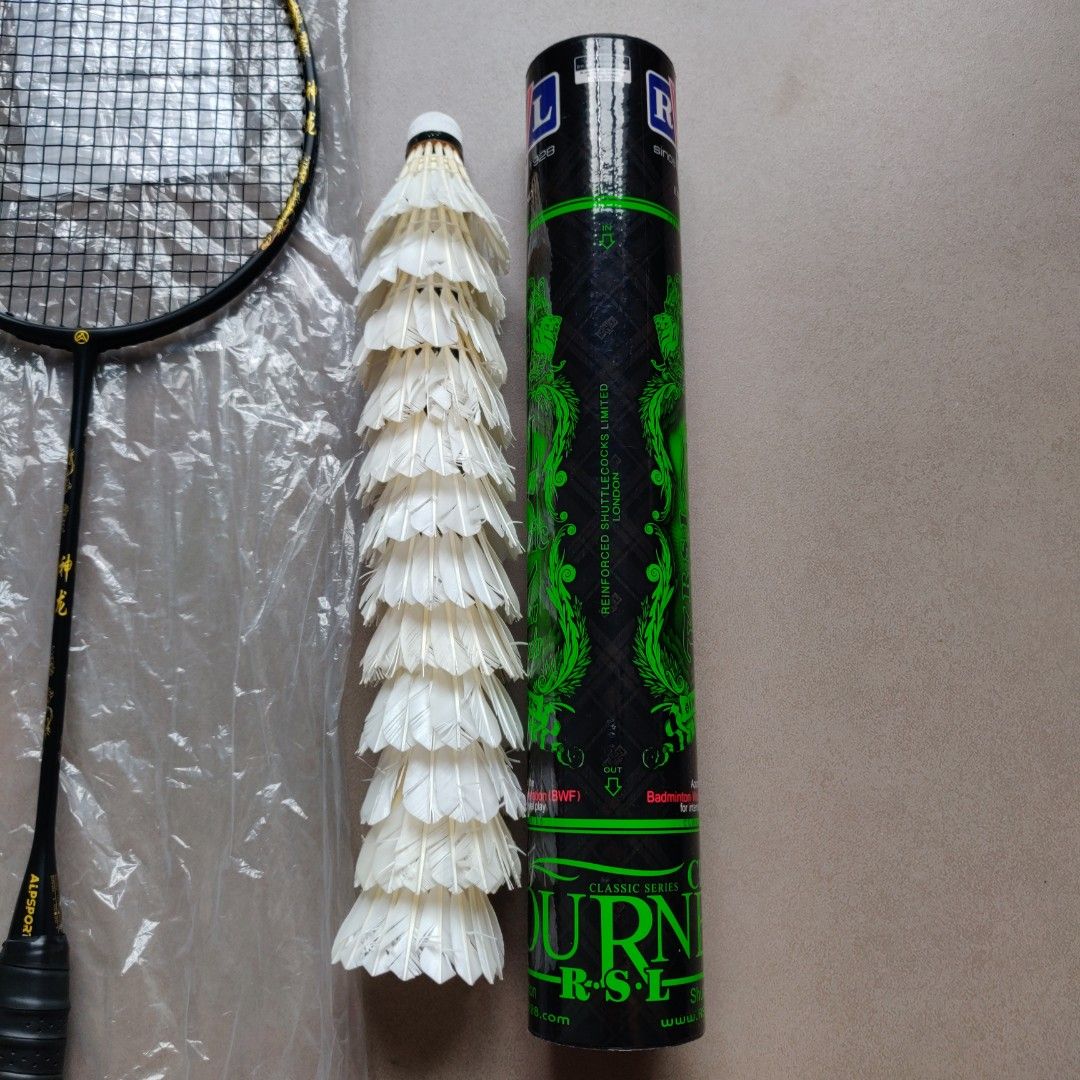 Racket with 2nd hand shuttlecock, Sports Equipment, Sports & Games ...