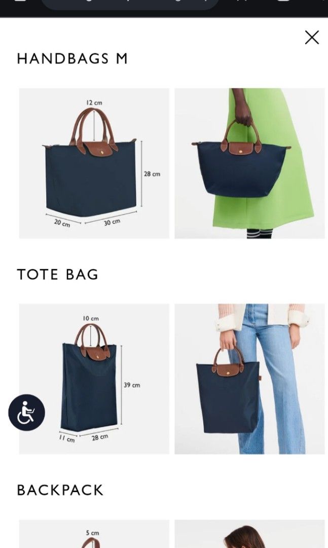 Samorga Longchamp Le Pliage Original Medium Bag Organiser
