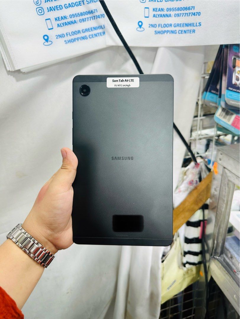 Samsung Tab A9 LTE 64gb Complete (Category: Android) located in San Juan City. Submitted by javedsgadgetshop (Listing ID 1325785271, Image 1). Description: OPEN FOR INSTALLMENT VIA CREDIT CARD/GGIVES/SPAY/BILLEASE & SWAP/TRADE-IN! BUY AND SELL! Quick Specs : Samsung Tab A9 LTE •64gb •NTC Variant •Good batt health •Factory Unlock •95% Smoothness •No hidden issue | No Repaired •100% Authentic | Not Refurbished •w/ OEM Charger & store warranty ❣️ - 