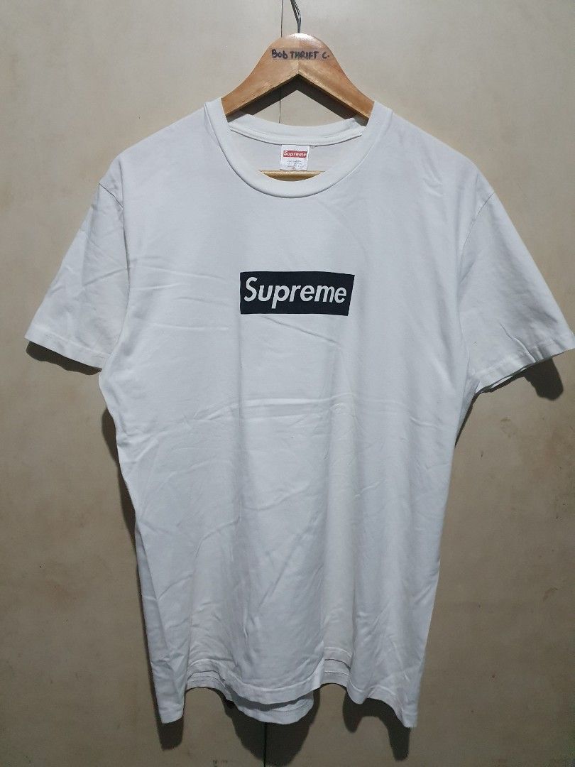 Supreme Paris Bonjour Madame Box Logo White Shirt Men s Fashion Tops Sets Tshirts Polo Shirts on Carousell