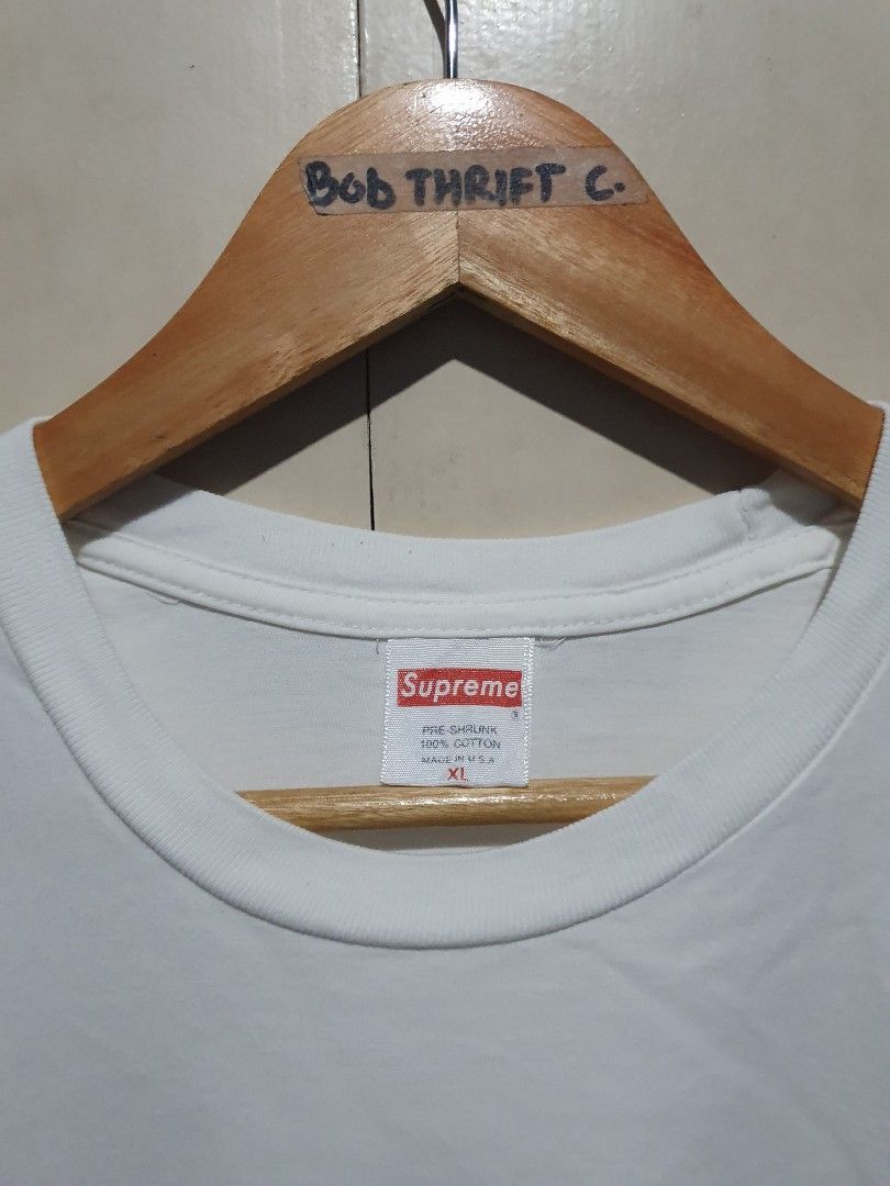 Supreme Paris Bonjour Madame Box Logo White Shirt Men s Fashion Tops Sets Tshirts Polo Shirts on Carousell