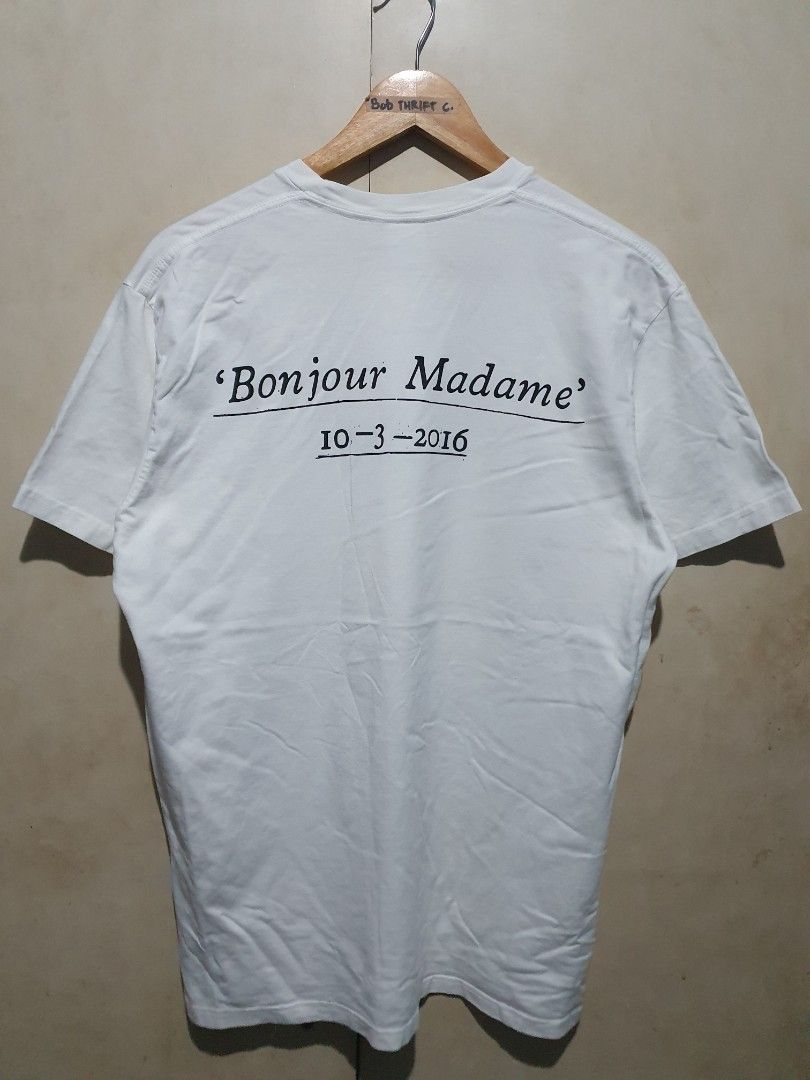 Supreme Paris Bonjour Madame Box Logo White Shirt Men s Fashion Tops Sets Tshirts Polo Shirts on Carousell