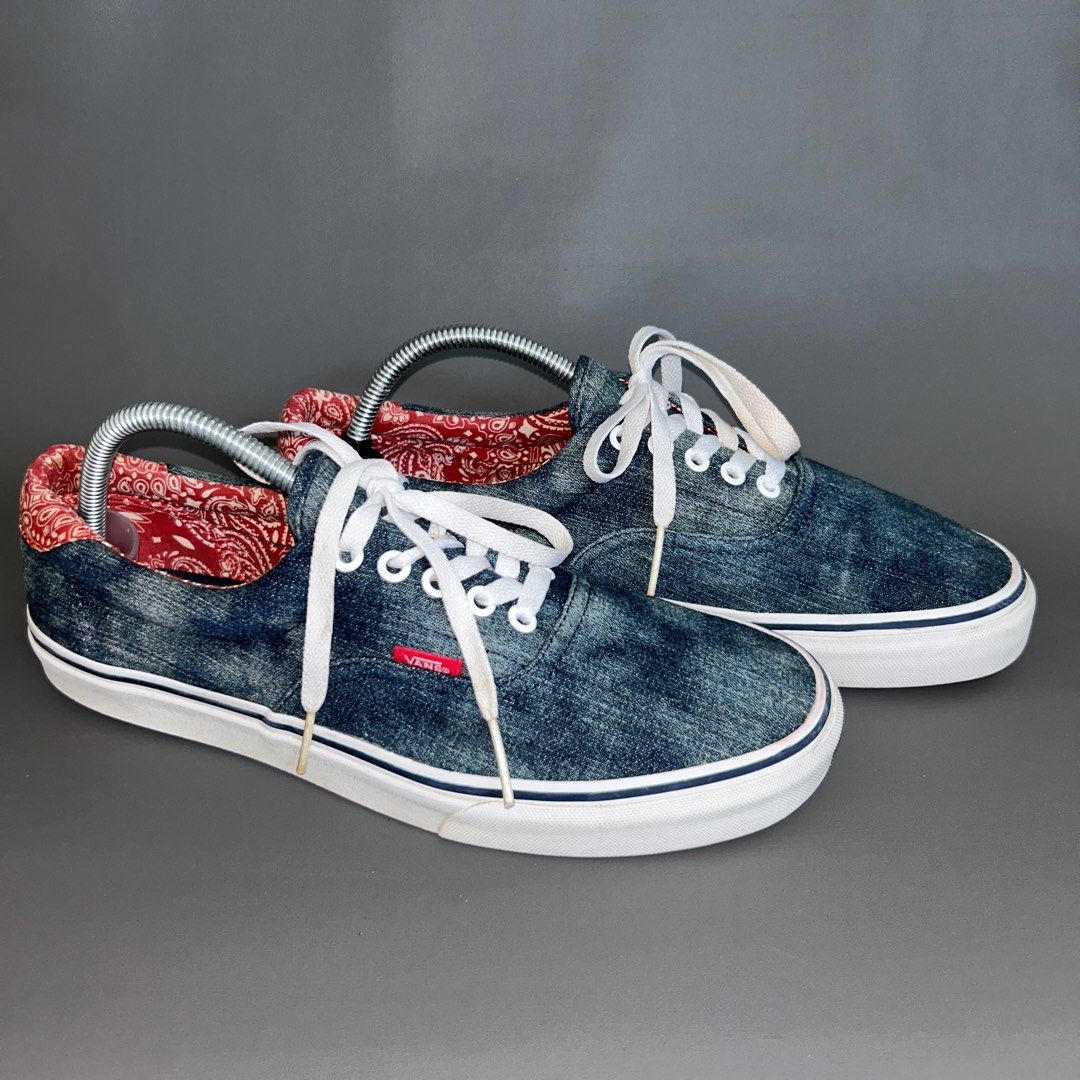 Vans denim shoes size eur 43 unisex, Fesyen Pria, Sepatu
