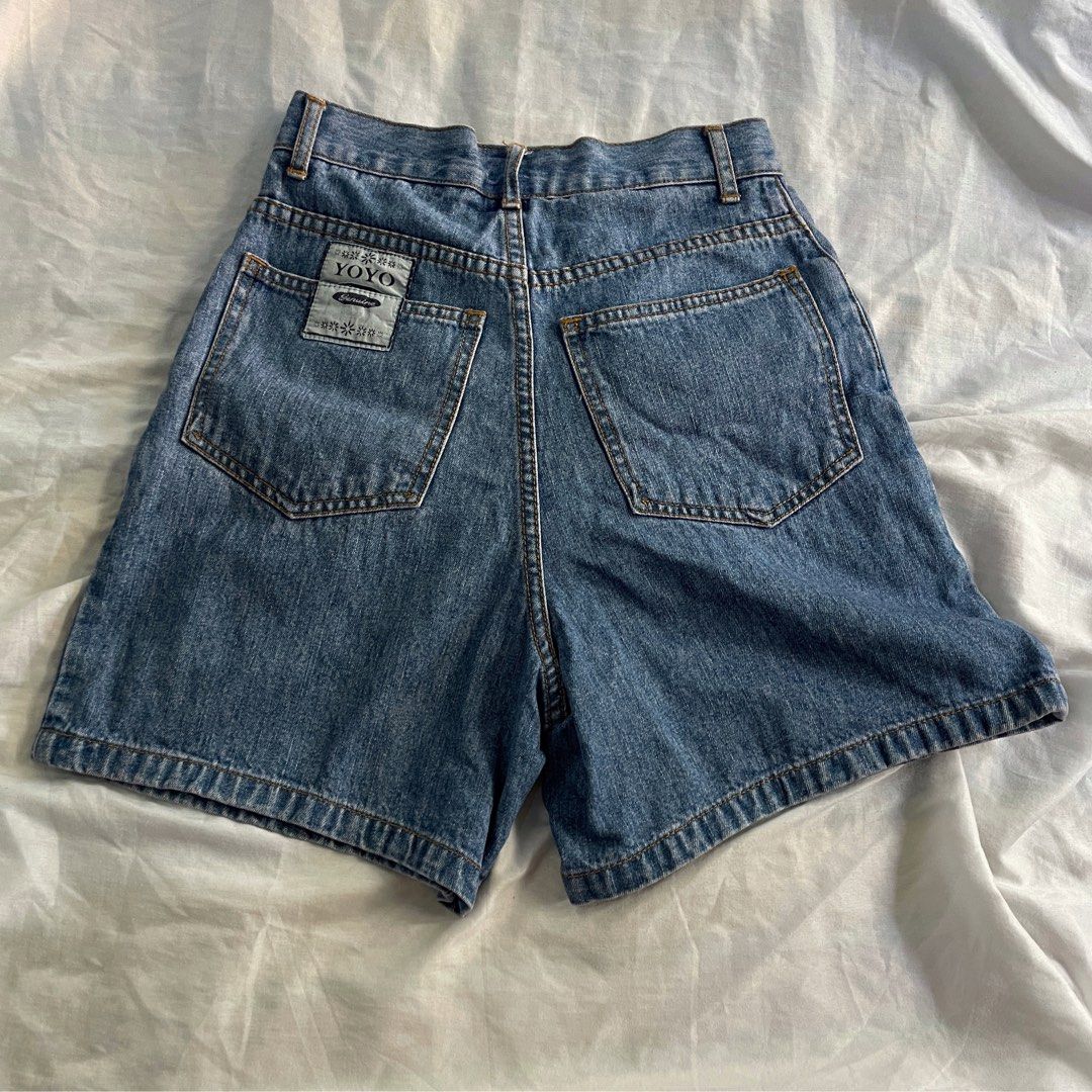 Vintage denim shorts high waisted sale