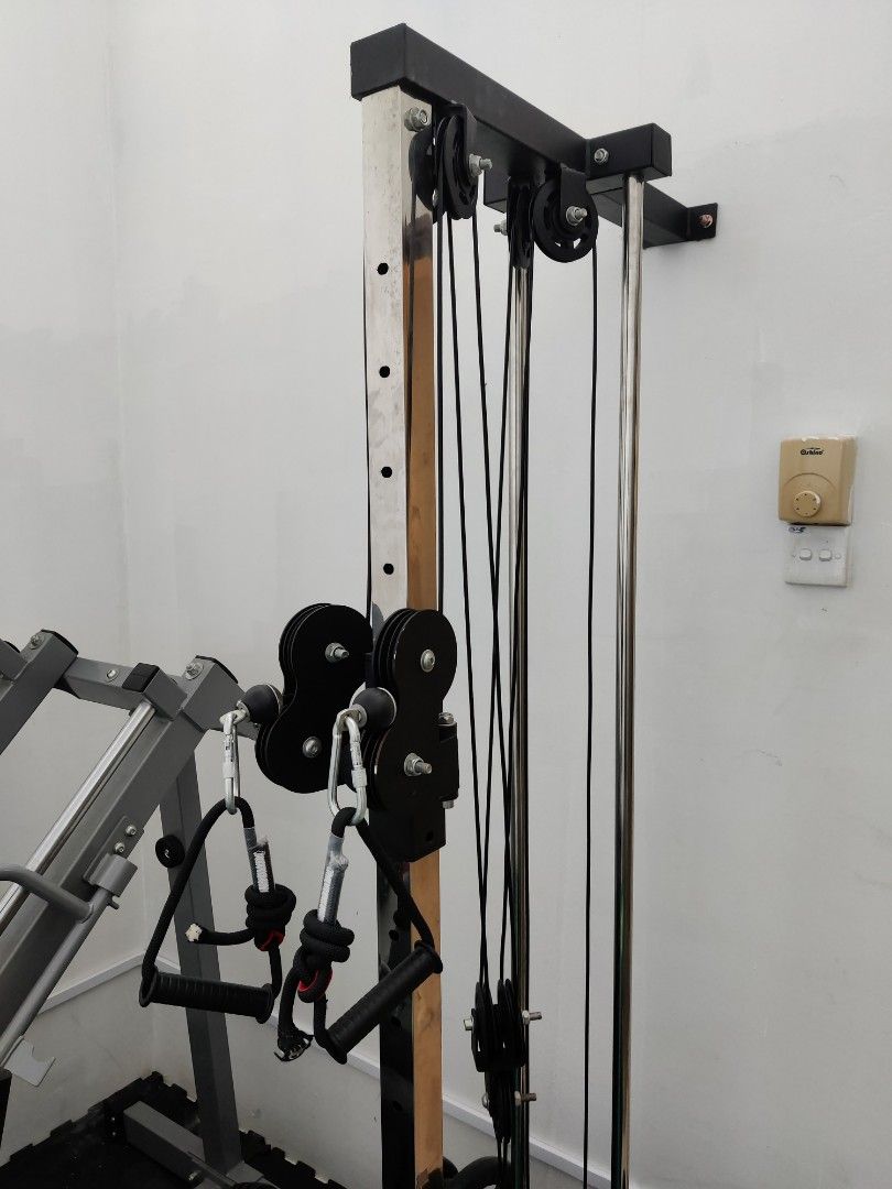 Wall mounted cable crossover station gym ( without weight plates